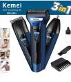 Kemei KM-6330 3 in 1 Professional Hair Trimmer Super Grooming Kit Shaver Clipper Nose Trimmer. 