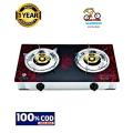 RFL Glass Double Gas Stove Rosee LPG Variant.