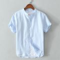 Casual Shirts Men Fashion Clothing Summer Clothes For Men Linen Shirt Casual Short Sleeve Tshirt Tops Breathable Cool Slim Fit.