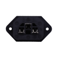 4X AC 250V 10A IEC 320 C13 Panel Mount Plug Connector Socket Black. 