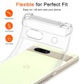 Google Pixel 7A Airbag Silicone Case Crystal Clear Soft Tpu - Transparen. 