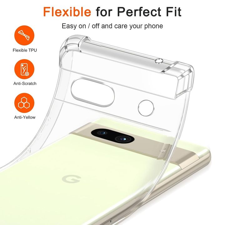 Google%20Pixel%207A%20Airbag%20Silicone%20Case%20Crystal%20Clear%20Soft%20Tpu%20-%20Transparen%20-%20Image%204