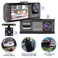 Dash Cam Front and Rear Inside 3 Cameras 1080P+720P+480p. 