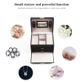 Leather material Jewellery box Luxury Large size 3 layers Leather drawer storage box Drawer design Multi-compartmental Necklace. 