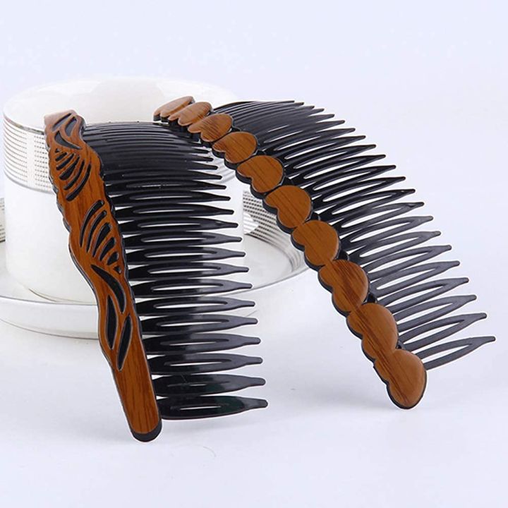 Wood%20Colour%20Plastic%20Hair%20Comb%20/%20Ciruni%20Clip%20-%204pc%20-%20Image%203