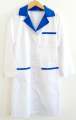 Women’s Classic Micro Twill Suiting Lab Coat with Buttoned Front Tunic Dress.