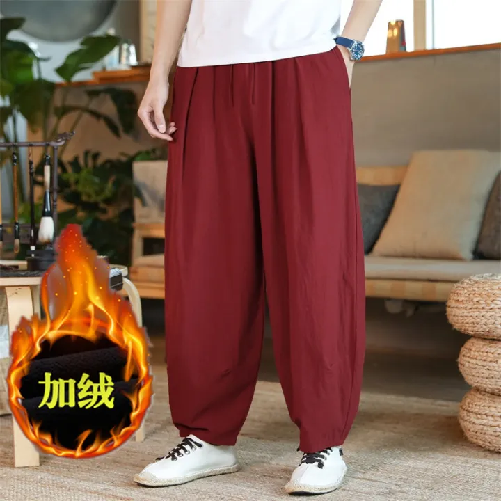 Spring%20and%20Summer%20Linen%20Pants%20Men's%20Loose%20Style%20plus%20Size%20Overweight%20Man%20Wide-Leg%20Pants%20Big%20Crotch%20Pants%20Lantern%20Harem%20Pants%20Casual%20Trousers%20-%20Image%205