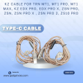 KZ Type C OFC Copper Earphone Cable with Mic Kz Cable For ten mt1, mt1 pro, mt1 max, edx pro , zsn pro, zsn pro X, edx pro X, zs10 pro.