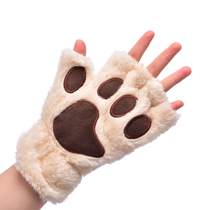 Cute%20Cat%20Claw%20Plush%20Mittens%20Fluffy%20Bear%20Gloves%20Costume%20Half%20Finger%20Party%20Gift-Cola%20Kids%20-%20Image%205