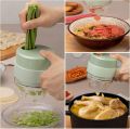 4 In 1 Handheld Electric Vegetable Cutter Set, Portable Mini Wireless Food Processor With Brush, Wireless Food Processor, Garlic Chopper for Garlic Pepper Chili Onion Celery Ginger Meat. 