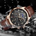 2024 New Mens Watches LIGE Top Brand Luxury Leather Casual Quartz Watch Men's Sport Waterproof Clock Watch Relogio Masculino+Box. 