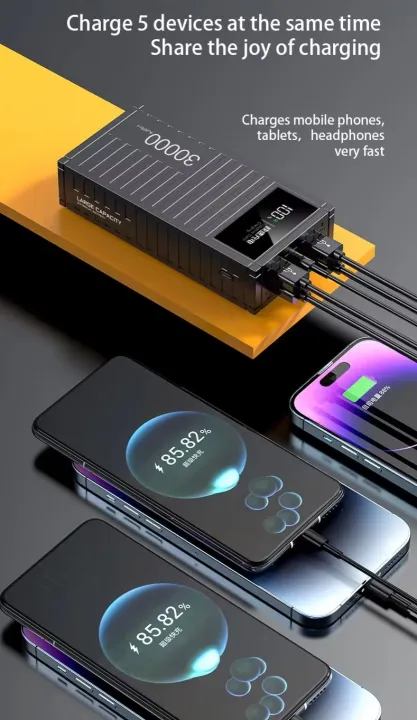 Upmax%2050000mAh%20/%2030000mAh%20Power%20Bank%20PD27W+%20QC22.5W%20High-Speed%20Charging%20with%204%20USB/Type-C%20Ports%20and%20LCD%20Display%20&%203%20Month%20Warranty%20-%20Image%206