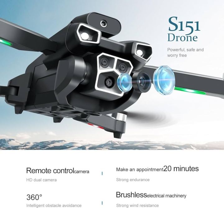 Drone%204K%20HD%203%20Camera%20ESC%20Obstacle%20Avoidance%20Brushless%20Motor%20Foldable%20Drone%20-%20Black%20with%20Laser%20Sensor%20p%20-%20Image%204