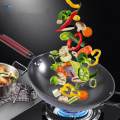 Kitchen Frying Pan Long Handle Cookware with Lids for Food Beef Vegetable.