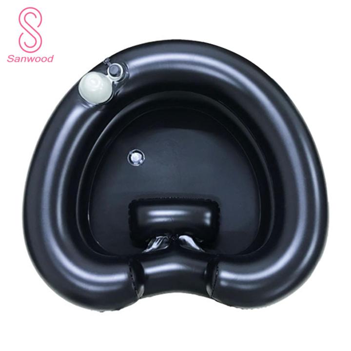 Convenient Hair Washing Solution Portable Inflatable Hair Washing Basin for Elderly Disabled Easy to Use Shampoo Bowl for Bedridden Patients Wide Neck Opening Inflatable Shampoo Basin