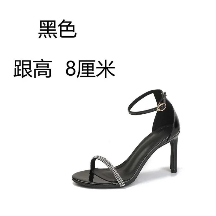 2024%20Spring/Summer%20New%20Black%20Water%20Diamond%20Sexy%20High%20Heel%20with%20Sandals,%20Fashionable%20Cut%20Men's%20Slim%20Heels,%20Women's%20Shoes%20-%20Image%208
