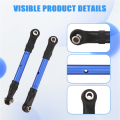 Adjustable Front & Rear Pull Rod Link Tie Rod Steering Rod for Slash/Hoss//Stampede/ Huanqi727 Blue. 