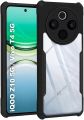 for Vivo T4 5G / iQoo Z10 5G | Ultra Hyrbid | Full Camera Protection | Raised Edge | Crystal Clear Transparent Bumper Case (Black).