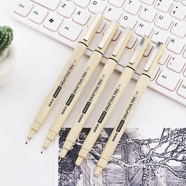 BAOKE%205pcs/set%20Micron%20Needle%20Drafing%20Pen%20Sketching%20drawing%20Pen%20Art%20Markers%20for%20Sketch%20design%20sketch%20Lettering%20School%20Album%20Writing%20-%20Image%202