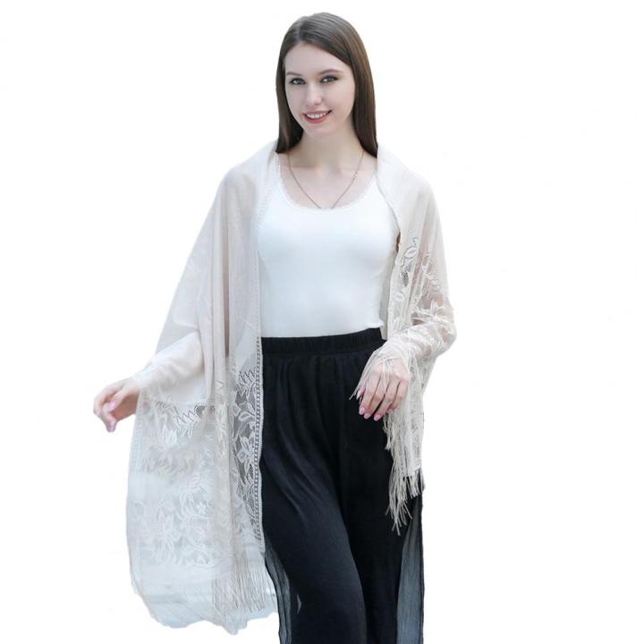 Women%20Lace%20Shawl%20Scarf%20Elegant%20Evening%20Dresses%20Shawls%20Hollow%20Tassel%20Scarves%20Wraps%20Scarf%20Femmal%20Mesh%20Yarn%20Wedding%20Shawl%20-%20Image%207