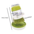 Dish Washing Soap Dispensing Brush and Storage - Olive. 