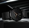 CRRJU Simple Ultra thin Quartz Watch Stainless Steel Mesh Strap Men's Watches Fashion Waterproof Clock Men Casual Wristwatches. 