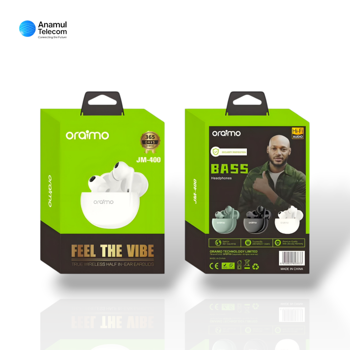Oraimo Buds JM400 with Ai Enc for Calls, Upto 140 Hours of Playback and Fast Charging Bluetooth in Ear Headset TWS (Country Green, True Wireless Earbuds