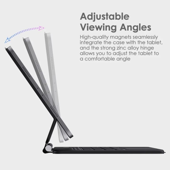 GOOJODOQ%20Magic%20Keyboard%20with%20LCD%20Display%20for%20iPad%20Pro%2011/%20Pro%2012%209%2012.9/%20Air%205%20Air%204%20for%20iPad%20Keyboard%20folio%20Korean%20Spanish%20GK04%20-%20Image%204