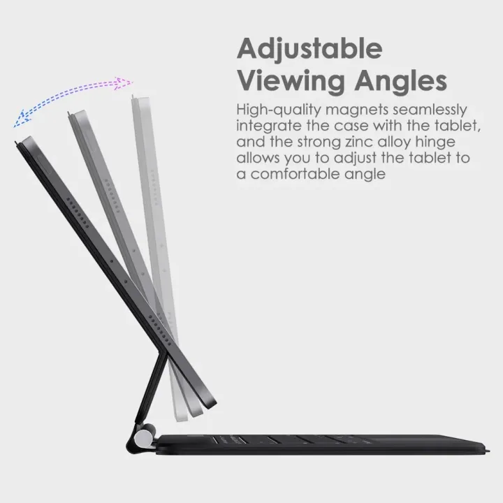 GOOJODOQ%20Magic%20Keyboard%20with%20LCD%20Display%20for%20iPad%20Pro%2011/%20Pro%2012%209%2012.9/%20Air%205%20Air%204%20for%20iPad%20Keyboard%20folio%20Korean%20Spanish%20GK04%20-%20Image%204