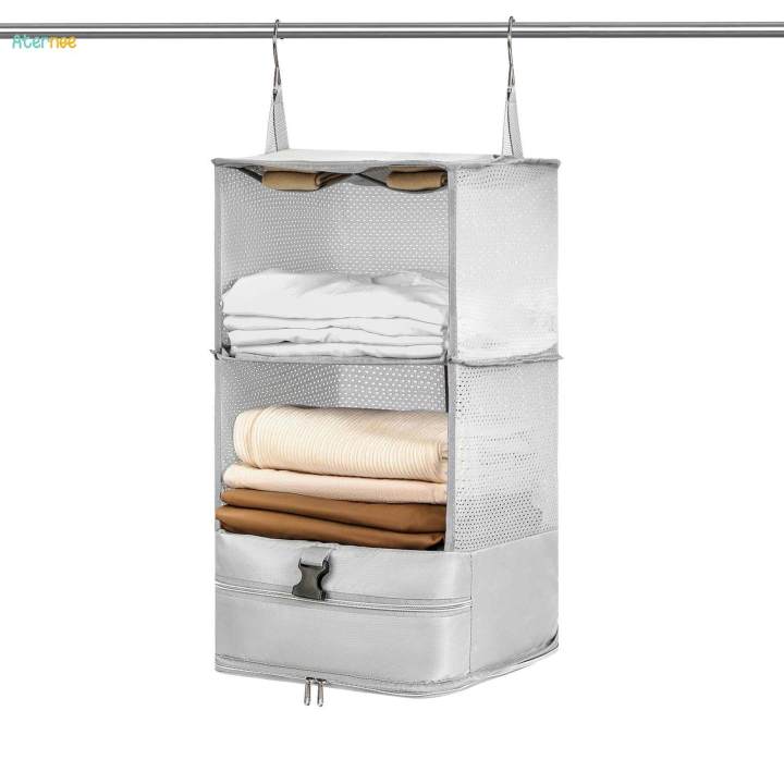 Wardrobe Hanging Organizer Space Saver Oxford Cloth with Hooks over Door Organizer 30cmx30cmx64cm