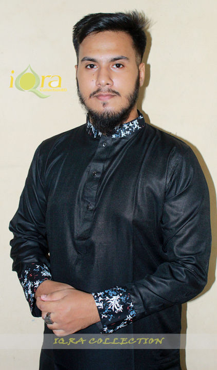 Semi%20Long%20Panjabi%20for%20Men%20-%20Black%20-%20Panjabi%20-%20Image%203