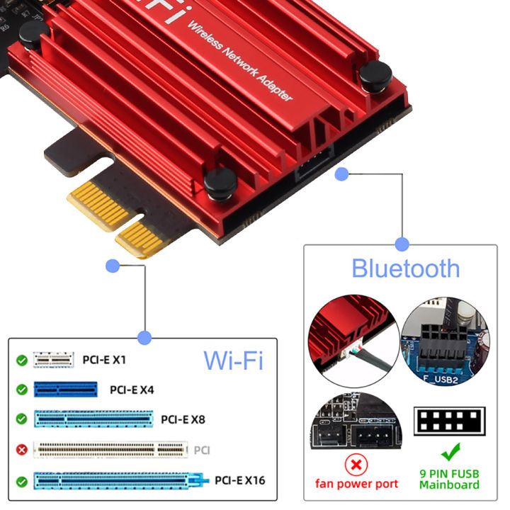 3000Mbps%20WiFi6E%20AX210%20Bluetooth%205.3%20Dual%20Band%202.4G/5GHz/6GHz%20WiFi%20Card%20802.11AX/AC%20PCI%20Express%20Wireless%20Network%20Card%20Adapter%20PC%20-%20Image%203