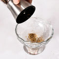 1pc Stainless Steel Pepper Grinder, Seasoning Bottle, Glass Seasoning Bottle, Grinder, Crusher. 
