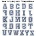 Alphabet Mold Smooth Surface Art Craft Capital DIY Epoxy Resin Mold. 