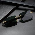 Fashions High Definition Sunglasses for Men Ladies Blue Light Blocking Eye Protection Eyewear Rimless Square Frame Eyeglasses Goggle.