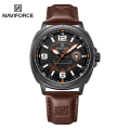 NAVIFORCE  8078 High Quality Male Wristwatch PU Band Calendar Brand Men Quartz Watch Auto Date Display  Clocks Reloj Hombre. 