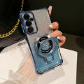 【Buried Buzie】Gradient Glitter Magsafe Phone Case for Samsung Galaxy S23 FE S24 Ultra S22 S23 Plus Ultra Magnetic Fold Stand Shockproof Cover.