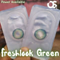 Freshlook Green (Plano & Power)Color Contact Lens with kit box.1 pair Freshlook Colorblends Color contact lens For Eyemakeup/eyefashion. Frehlook Colorblensds Series #freshlookgreen.