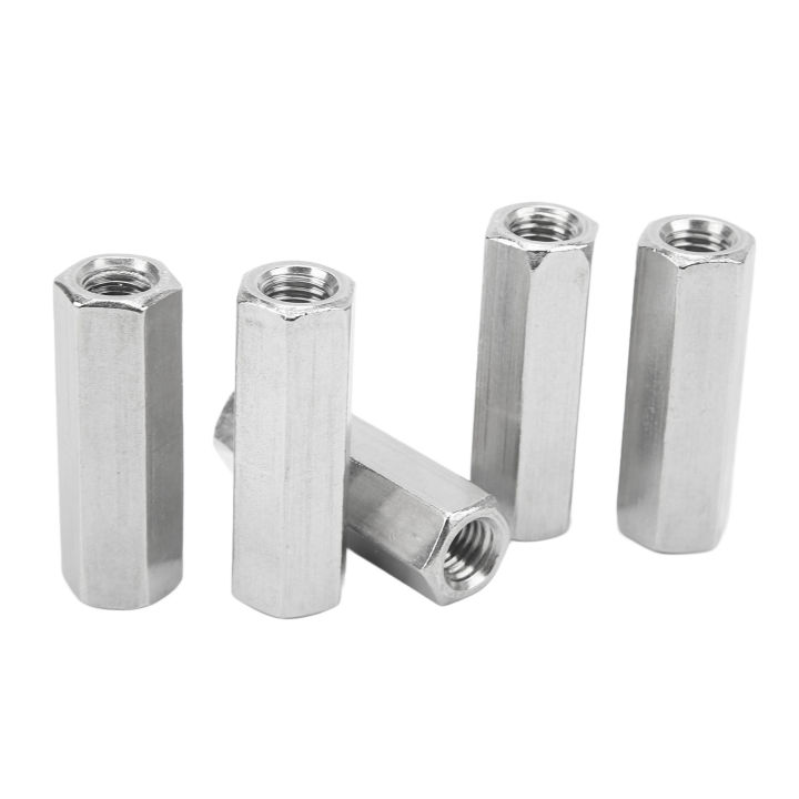 Threaded%20Rod%20Connector,%2060mm%20Length%205%20Pcs%20Hex%20Coupling%20Nut%20Sturdy%20304%20Stainless%20Steel%20Silver%20for%20Indoor%20Outdoor%20-%20Image%204
