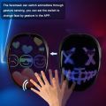 LED Luminous Facemask Light-up Face Mask Costume Mask Gesture ensing Control. 