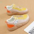 Women Casual Sneakers Sports Shoes Rubber Soles Lightweight Breathable Trainers Lace up Shoes for Ladies Girls Fishing Pants Outdoor Female , Yellow 38. 
