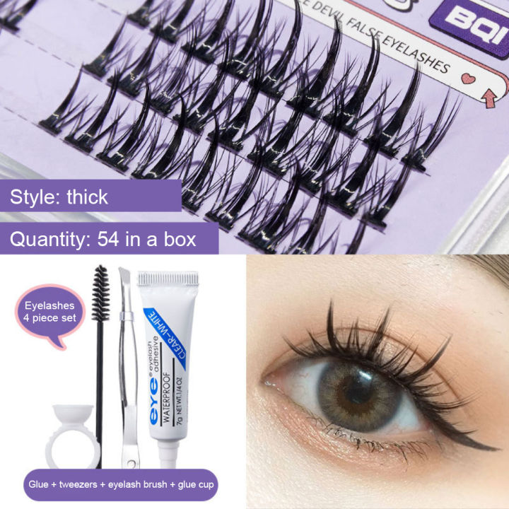 False%20Eyelashes%20Natural%20Single-cluster%20Eyelashes%203d%20Mink%20Lashes%20Soft%20Eyelash%20Extension%20Makeup%20Kit%20-%20Image%202