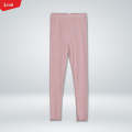 Girls Cotton Ribbed Lettuce Cuff Full-Length Leggings From Levin.