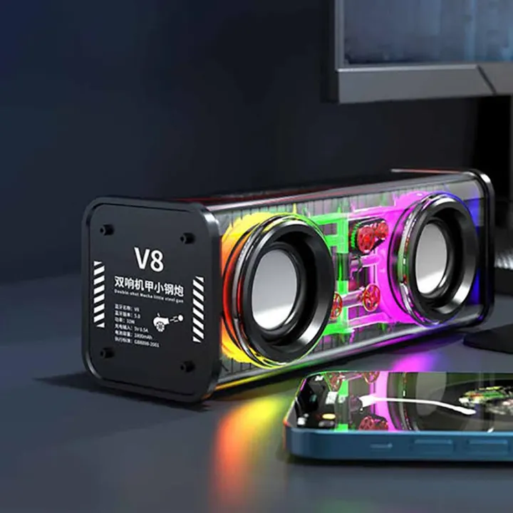 V8%20Mecha%20Transparent%20RGB%20Light%20Bluetooth%20Speaker%20-%20Portable%20Wireless%205.0%20Sound%20-%20Image%203