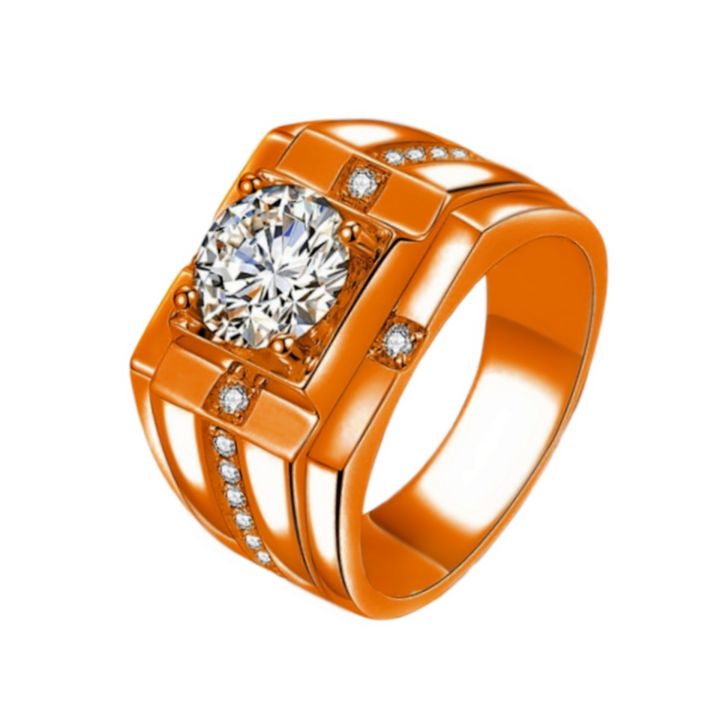 Classic%20High%20Carbon%20Diamond%20High%20Men's%20Diamond%20Ring%20Imitation%20Moissanite%20Plated%20Yellow%20Gold%20Domineering%20Wedding%20Ring%20Wholesale%20-%20Image%207