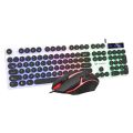 Gaming Keyboard, Colorful Backlit 87 Keys USB Connection Wired Keyboard for Office.