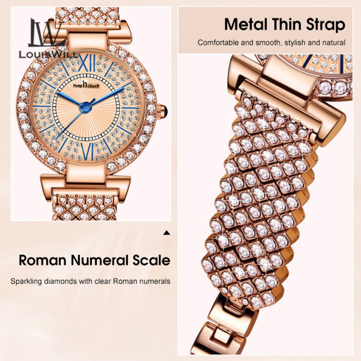 badgeLouisWill%20Ladies%20Watch%20Fashion%20Quartz%20Watch%20Diamond%20Watches%20Steel%20Strap%20Watches%2030M%20Waterproof%20Watch%20Thin%20Strap%20Watch%20Roman%20Numerals%20Dial%20Watches%20Luxury%20Design%20Watch%20Wristwatch%20-%20Image%202
