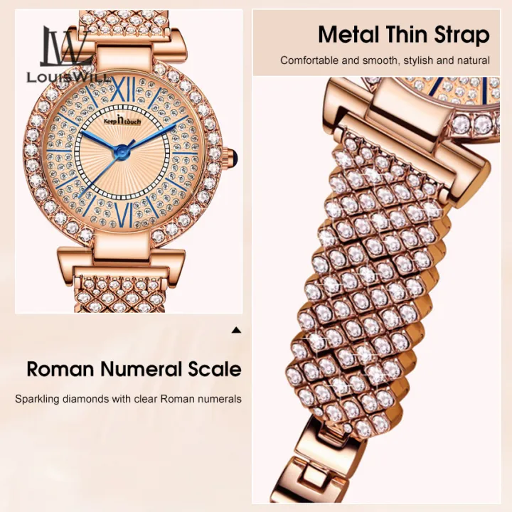 badgeLouisWill%20Ladies%20Watch%20Fashion%20Quartz%20Watch%20Diamond%20Watches%20Steel%20Strap%20Watches%2030M%20Waterproof%20Watch%20Thin%20Strap%20Watch%20Roman%20Numerals%20Dial%20Watches%20Luxury%20Design%20Watch%20Wristwatch%20-%20Image%202