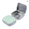 Portable Mini Metal Hinged Tin Box With Lid Rectangular Small Storage Container NOVO. 