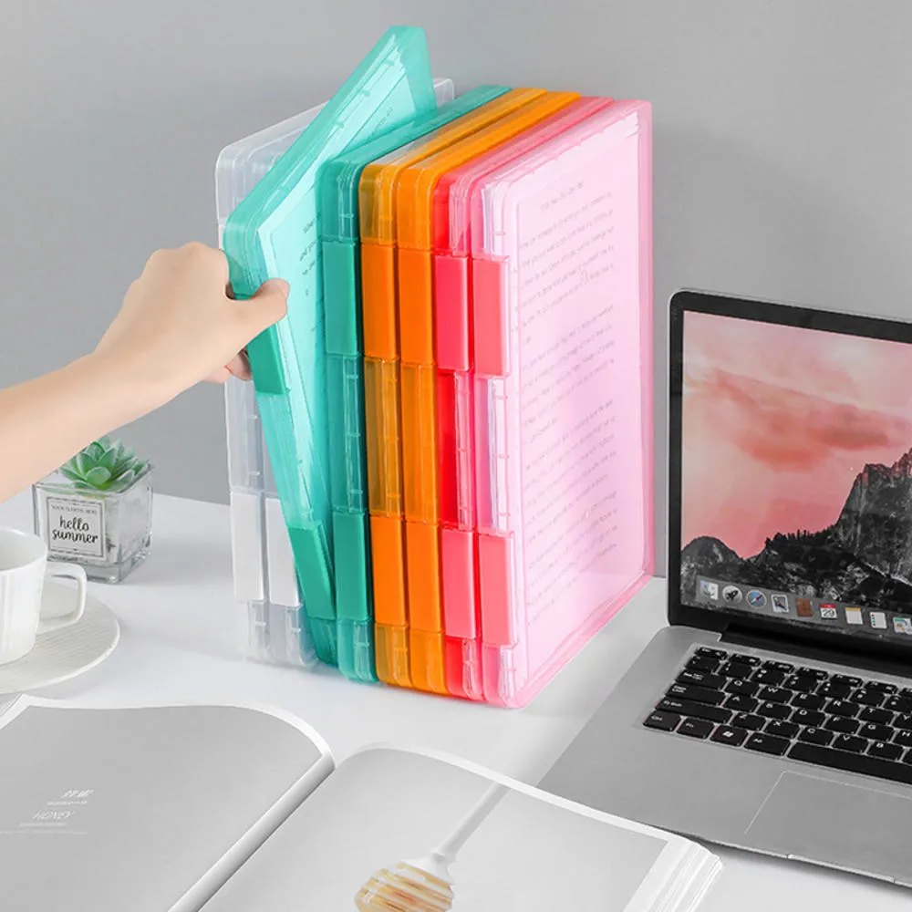 【Hot item】 Large Capacity File Box Paper Storage Transparent A4 Size ...